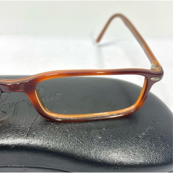 RAY BAN Unisex Reading Glasses Case Orange with Brown Frame ONLY RB 5010 HTF - Picture 9 of 9